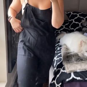 Black overalls